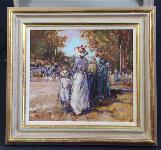 § Ken Moroney (b.1949) On the Esplanade 16 x 17.5in.